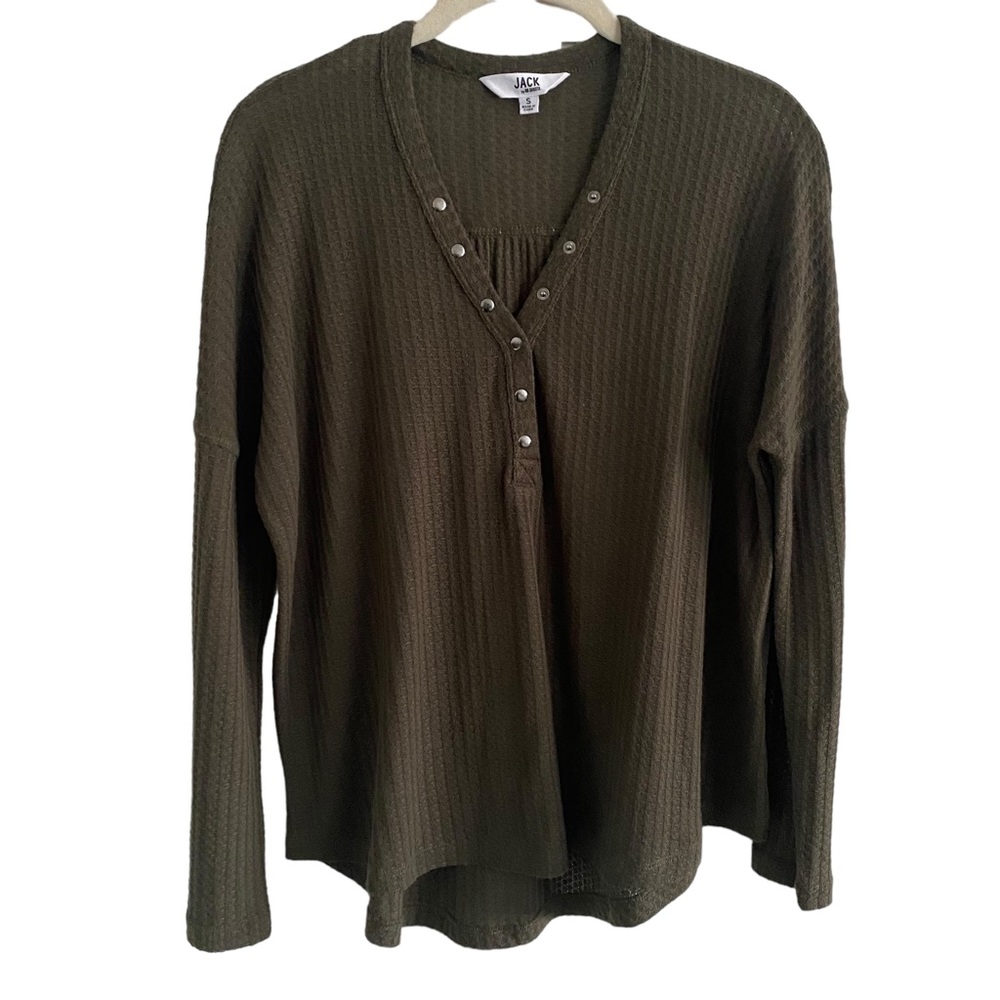 Jack by BB Dakota Olive Green Thermal Long Sleeve Top Small